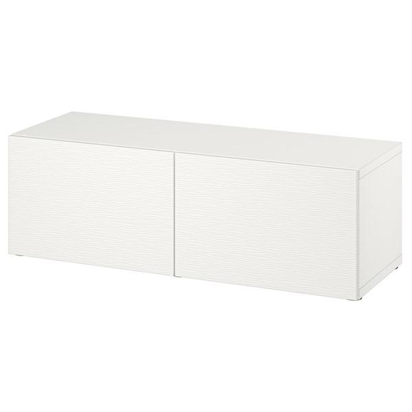[IKEA/イケア/通販]BESTA ベストー シェルフユニット 扉付, ホワイト/ラクスヴィーケン ホワイト, 120x42x38 cm[5](59441964) | 