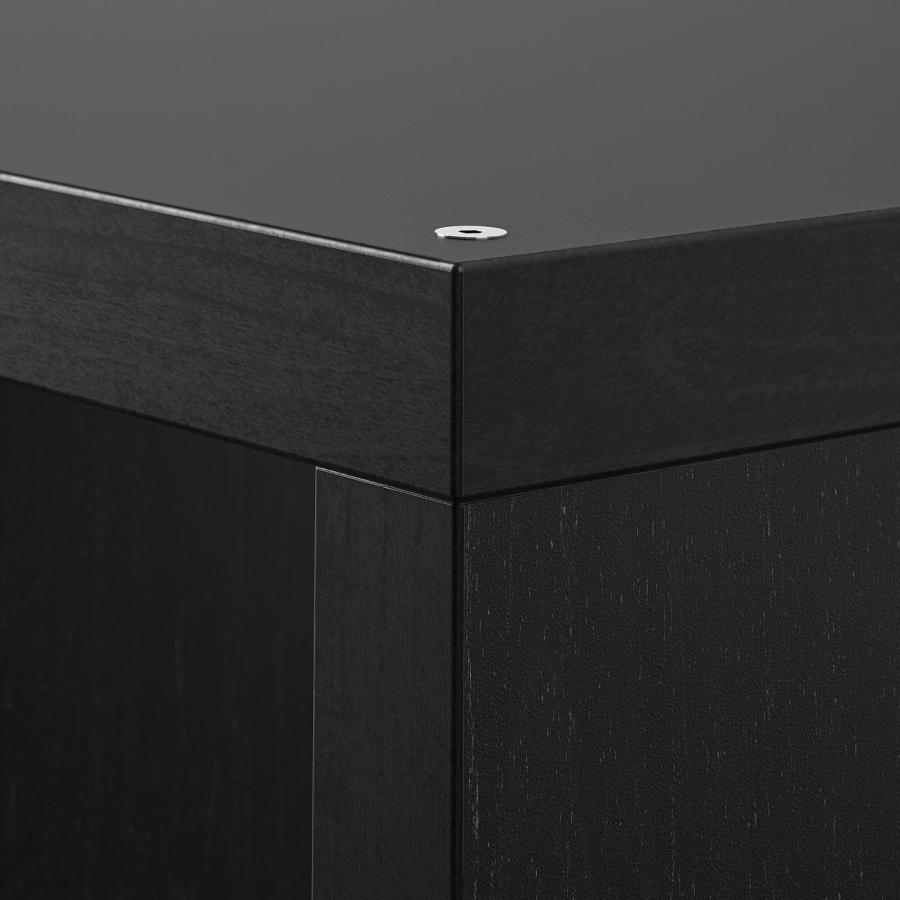 [IKEA/イケア/通販]KALLAX カラックス シェルフユニット 下部フレーム付き, ブラックブラウン/ホワイト, 147x59 cm[AF](59443977)の画像
