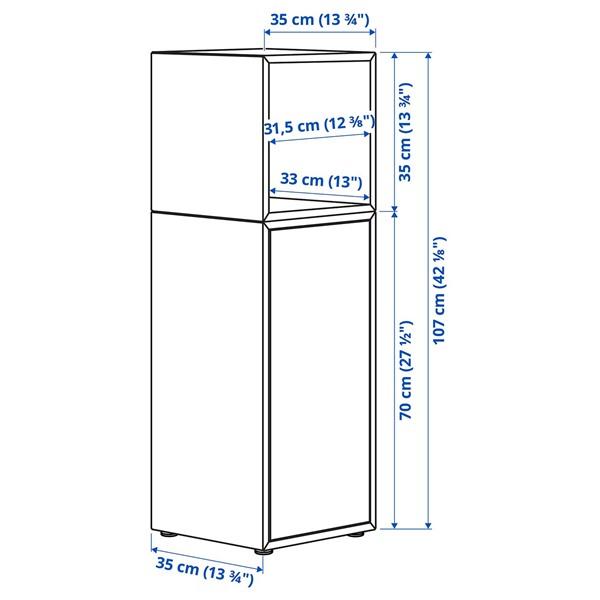 [IKEA/イケア/通販]EKET エーケトキャビネットコンビネーション 足付き, ホワイト/ブラウン ウォールナット調,35x35x107 cm[4](59490799) |  | 05