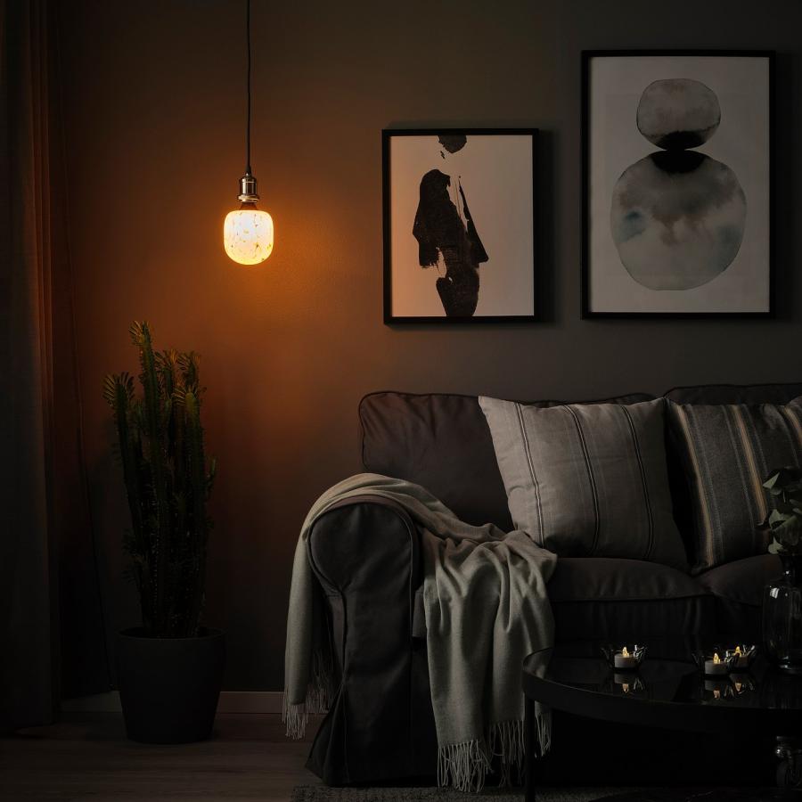 [IKEA/イケア/通販]JALLBY イェルビー / MOLNART モールナルト ペンダントランプ 電球付き, ニッケルメッキ/チューブ形 ホワイト/クリア ガラス[AA](59507808) |  | 01