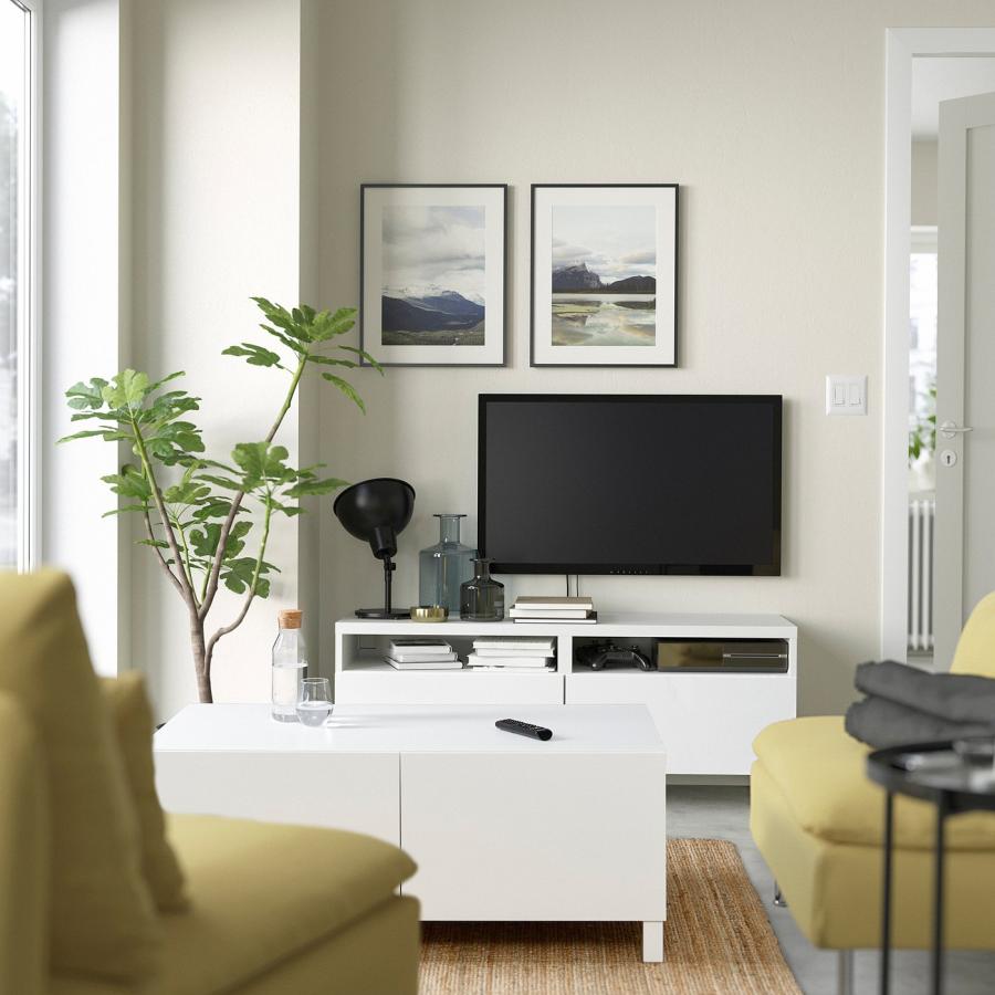 [IKEA/イケア/通販]BESTA ベストー コーヒーテーブル扉付, ホワイト/ラップヴィーケン/ストゥッバルプ ホワイト, 120x58 cm[11](59509652) |  | 04