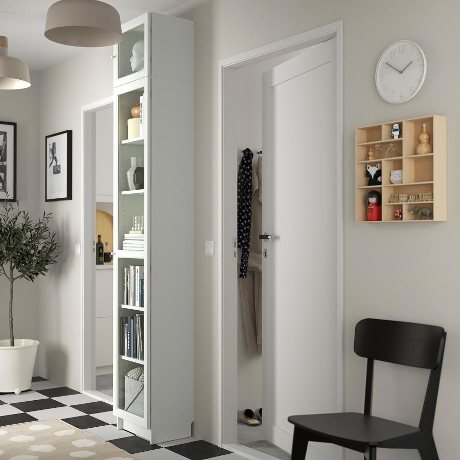 [IKEA/イケア/通販]BILLY ビリー / OXBERG オクスベリ 本棚 ガラス扉付き, ホワイト/ガラス, 40x30x237 cm[4](59528349) |  | 02