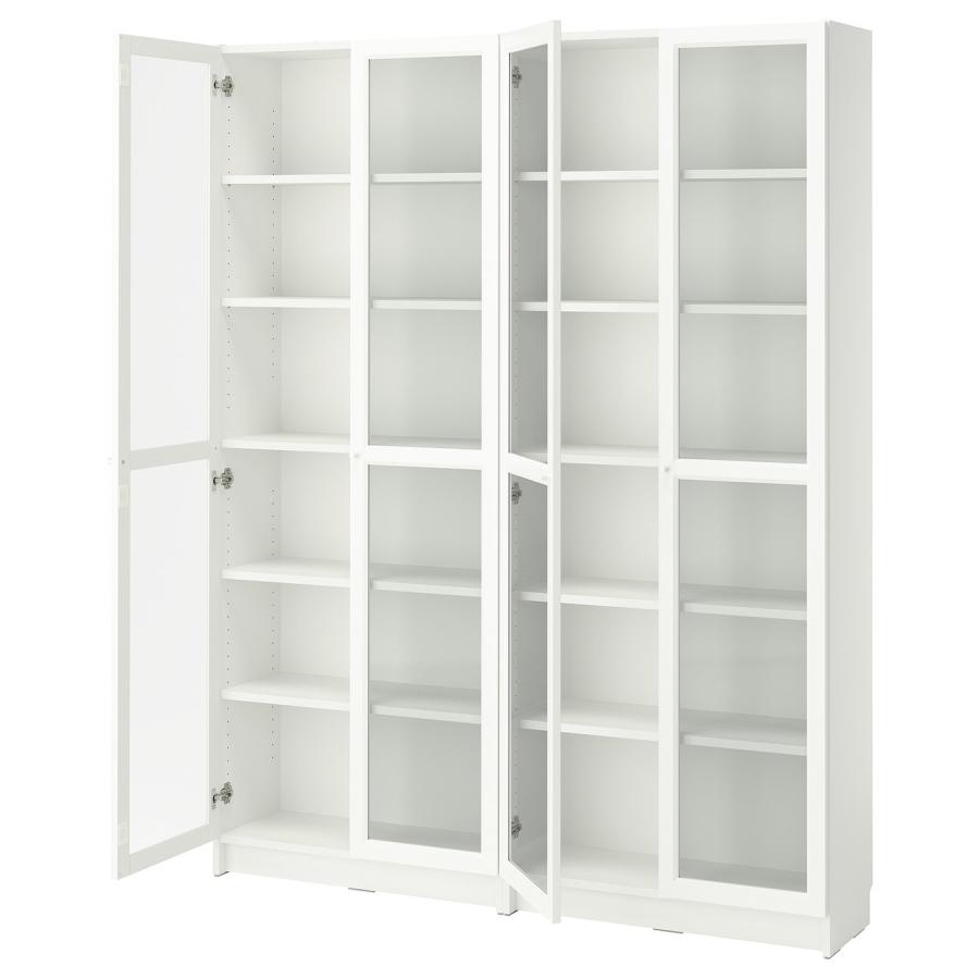 [IKEA/イケア/通販]BILLY ビリー / OXBERG オクスベリ 本棚, ホワイト/ガラス, 160x30x202 cm[6](59528368) |  | 08