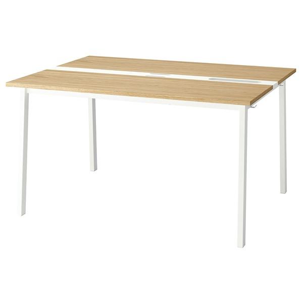 [IKEA/イケア/通販]MITTZON ミッツォーン会議用テーブル, オーク材突き板/ホワイト,140x108x75 cm[4](59533421) | 