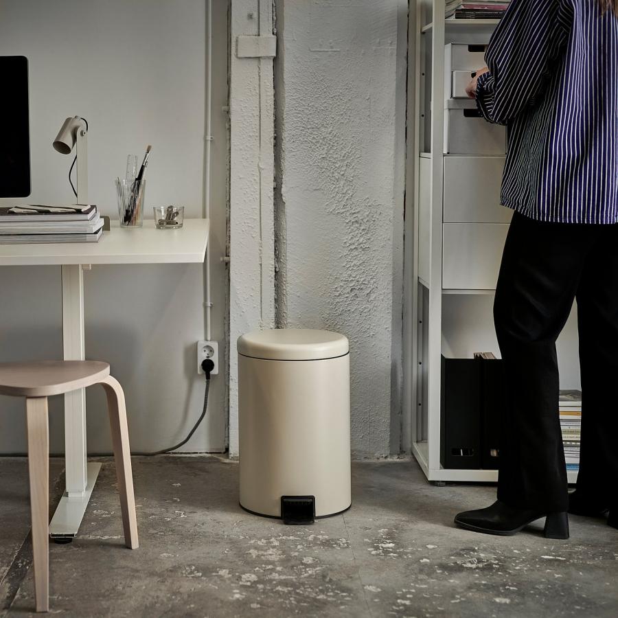 [IKEA/イケア/通販]STENTRAPPA ステントラッパ ペダル式ゴミ箱, ライトグレーベージュ, 18 l[D](00595393) |  | 02