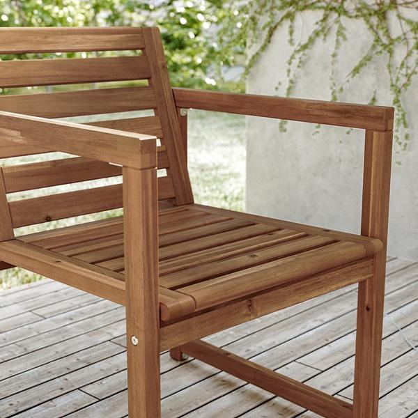 [IKEA/イケア/通販]NAMMARO ネッマローテーブル＋チェアアームレスト付き6 屋外用, ライトブラウンス……[9](59544387) |  | 02
