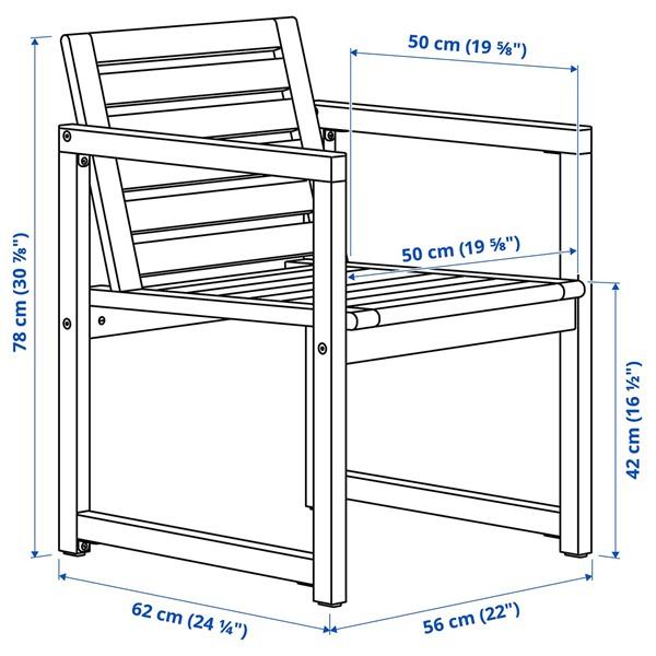 [IKEA/イケア/通販]NAMMARO ネッマローテーブル＋チェアアームレスト付き6 屋外用, ライトブラウンス……[9](59544387) |  | 04