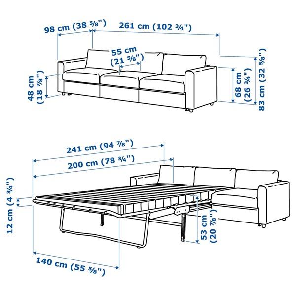 [IKEA/イケア/通販]VIMLE ヴィムレ3人掛けソファベッド, グンナレド ミディアムグレー[10](59545278) |  | 06