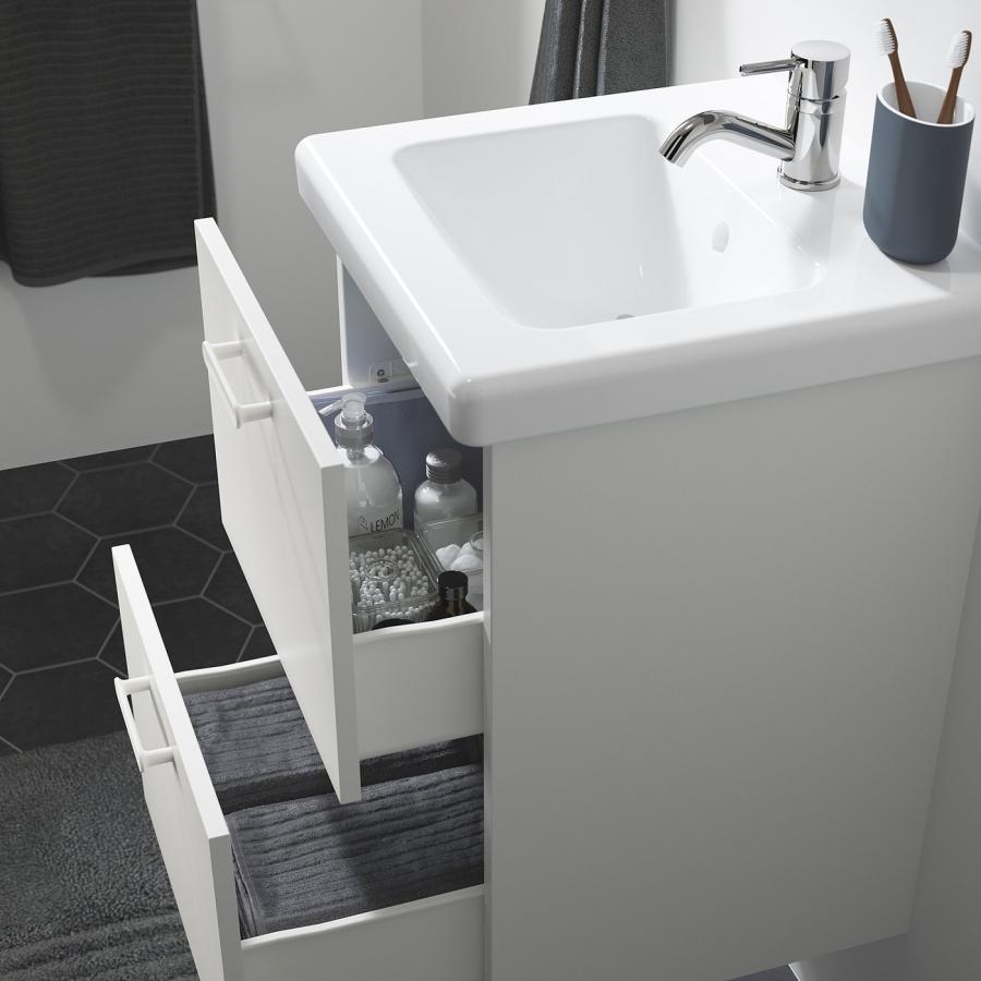 [IKEA/イケア/通販]ENHET エーンヘート / TVALLEN トヴェレン 洗面台 引き出し付き/洗面ボウル/水栓, ホワイト, 44x43x65 cm[5](59567699) |  | 02