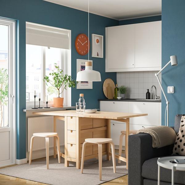 [IKEA/イケア/通販]NORDEN ノールデン / KYRRE シルレ テーブル＆スツール4個, バーチ/バーチ, 26/89/152 cm[6](59568892) |  | 01