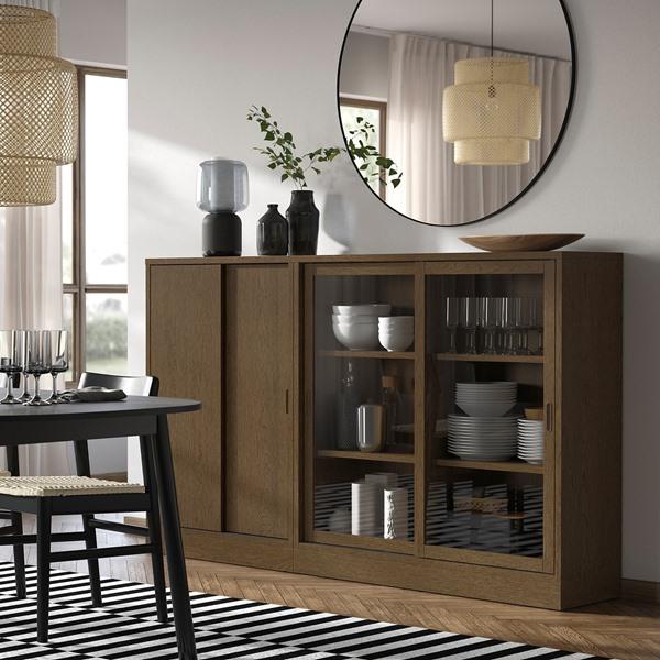 [IKEA/イケア/通販]TONSTAD トンスタード収納コンビネーション 引き戸付, ブラウン ステインオーク材……[4](59570244) |  | 01