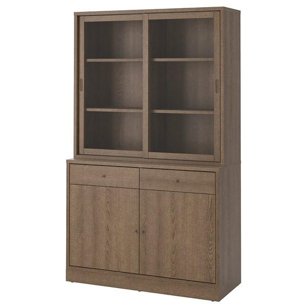 [IKEA/イケア/通販]TONSTAD トンスタード収納コンビネーション ガラス引き戸付き, ブラウン ステイン……[5](59570258) | 