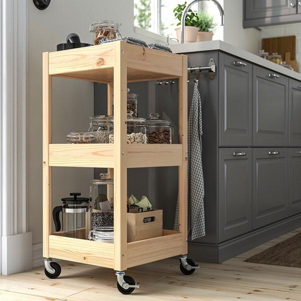 [IKEA/イケア/通販]LOSHULT ロスフルトワゴン, パイン材,38x38x82 cm[D](595741) |  | 01