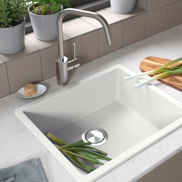 [IKEA/イケア/通販]KILSVIKEN シルスヴィーケンはめ込み式シンク 1ボウル, ホワイト/合成石英,56x46 cm[3](59579956) |  | 01