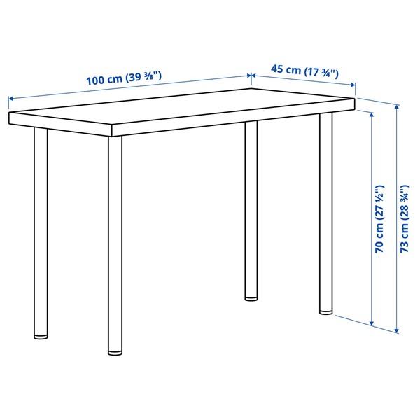 [IKEA/イケア/通販]LINNMON リンモン / ADILS オディリステーブル, ホワイト/ブラック,100x45 cm[5](59590157) |  | 01