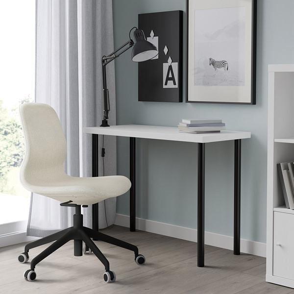 [IKEA/イケア/通販]LINNMON リンモン / ADILS オディリステーブル, ホワイト/ブラック,100x45 cm[5](59590157) |  | 02