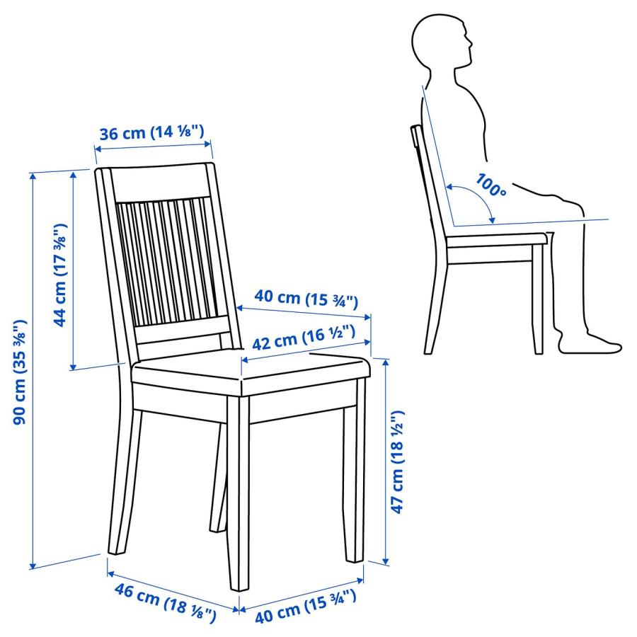 [IKEA/イケア/通販]ROSENTORP ローセントルプ / NASINGE ネースィンゲ テーブル＆チェア4脚, ブラック/キランダライトベージュ ダークブラウンステイン仕上げ, 1 |  | 06
