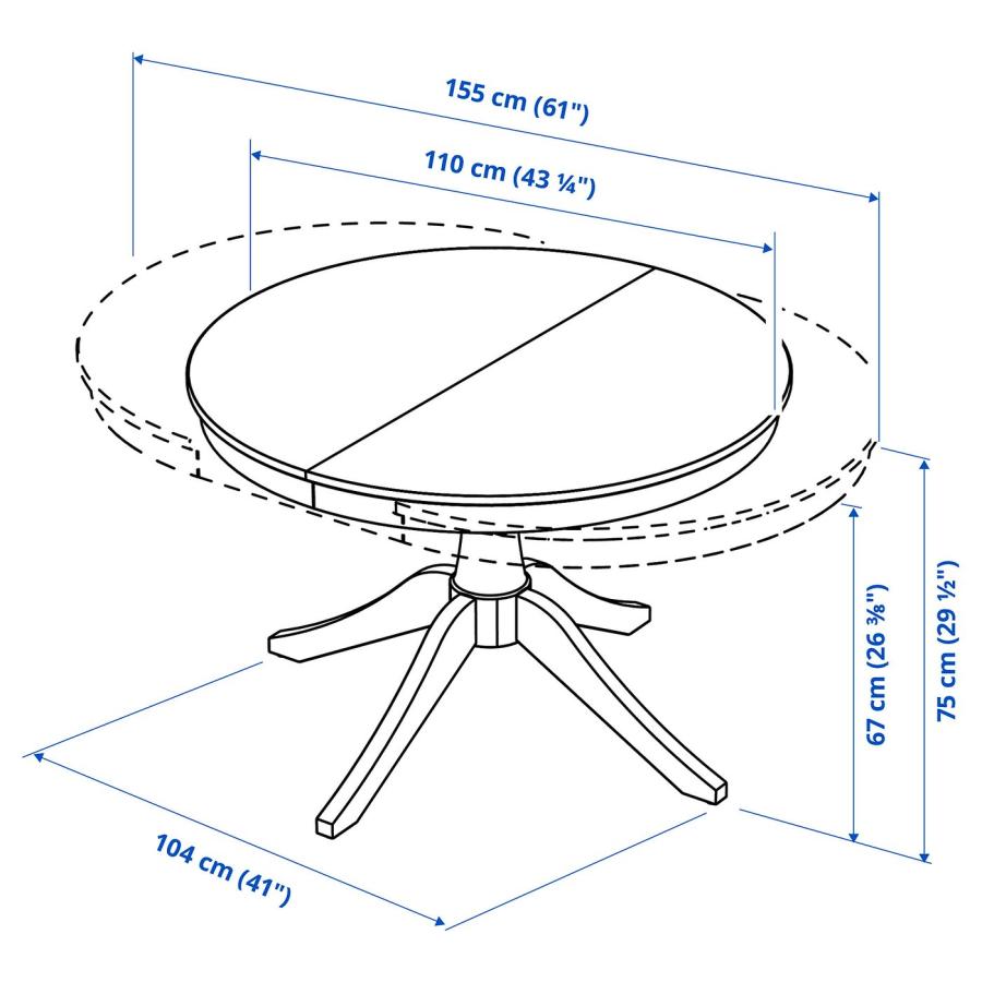[IKEA/イケア/通販]ROSENTORP ローセントルプ / ROSENTORP ローセントルプ テーブル＆チェア4脚, ホワイト/ホワイト, 110/155 cm[7](59611715) |  | 06