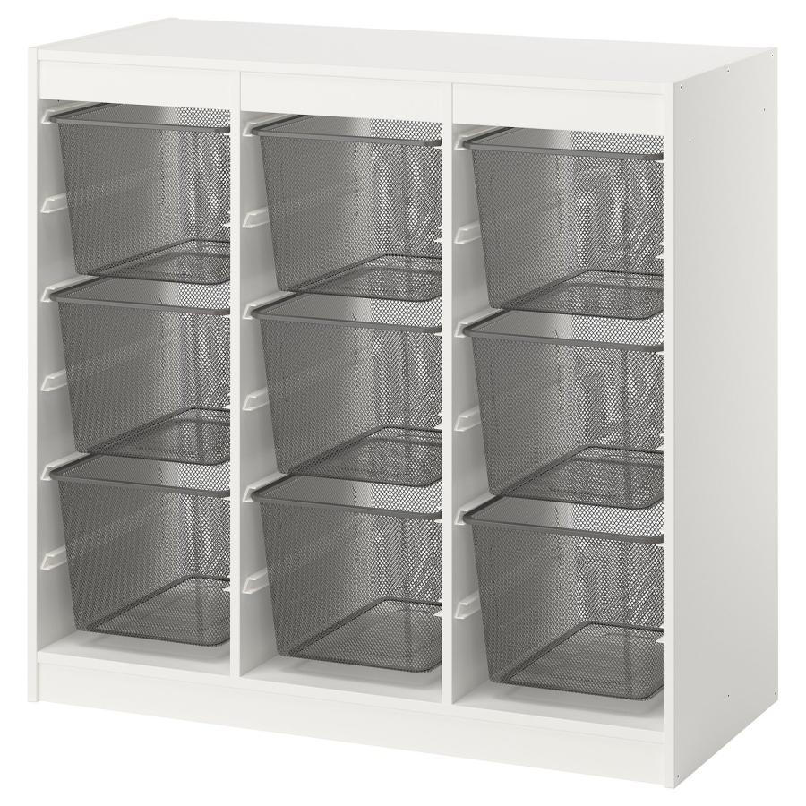 [IKEA/イケア/通販]TROFAST トロファスト 収納コンビネーション, ルームディバイダ―/ホワイト ダークグレー, 99x44x95 cm[11](59613130) | 
