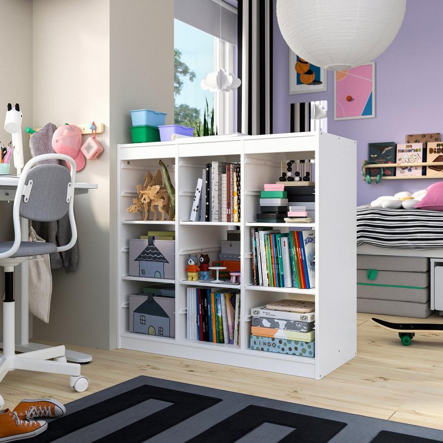[IKEA/イケア/通販]TROFAST トロファスト 収納コンビネーション 棚板付き, ルームディバイダ―/ホワイト, 99x44x95 cm[5](59613154) |  | 01