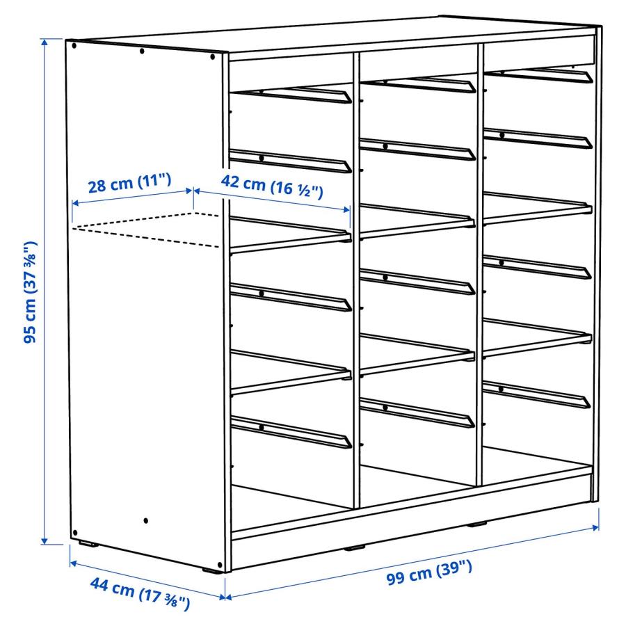 [IKEA/イケア/通販]TROFAST トロファスト 収納コンビネーション 棚板付き, ルームディバイダ―/ホワイト, 99x44x95 cm[5](59613154) |  | 02