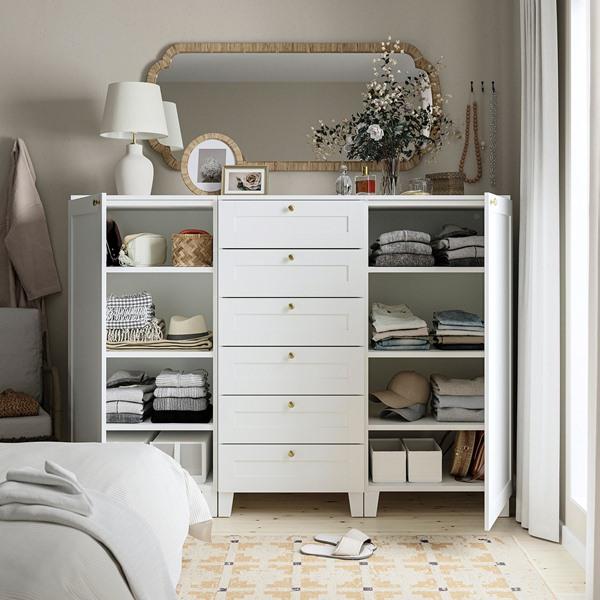 [IKEA/イケア/通販]PLATSA プラッツァキャビネット 扉/引き出し付き, ホワイト/SANNIDAL/サンニダール ホワイト,180x57x133 cm[8](59614304) |  | 01