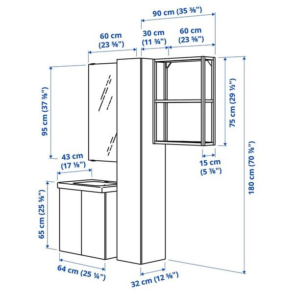 [IKEA/イケア/通販]ENHET エーンヘートバスルーム, チャコール/ホワイト,64x43x65 cm[6](59616218) |  | 04