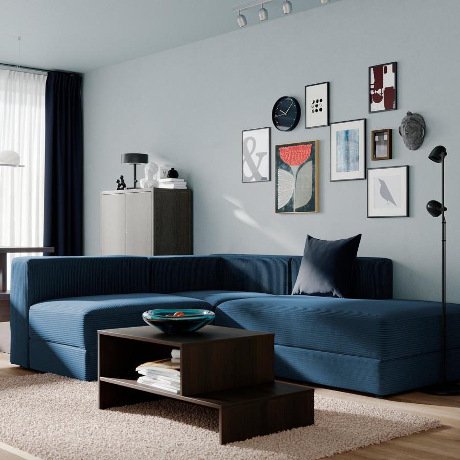[IKEA/イケア/通販]JATTEBO イェッテボ 2.5人掛けモジュールコーナーソファ 寝椅子付き, 右/サムサーラ ダークブルー[10](59617604) |  | 01