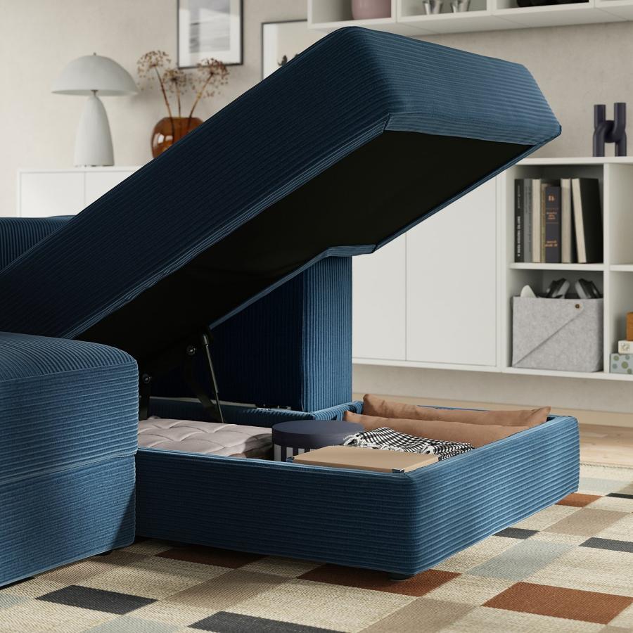 [IKEA/イケア/通販]JATTEBO イェッテボ 2.5人掛けモジュールコーナーソファ 寝椅子付き, 右/サムサーラ ダークブルー[10](59617604) |  | 02