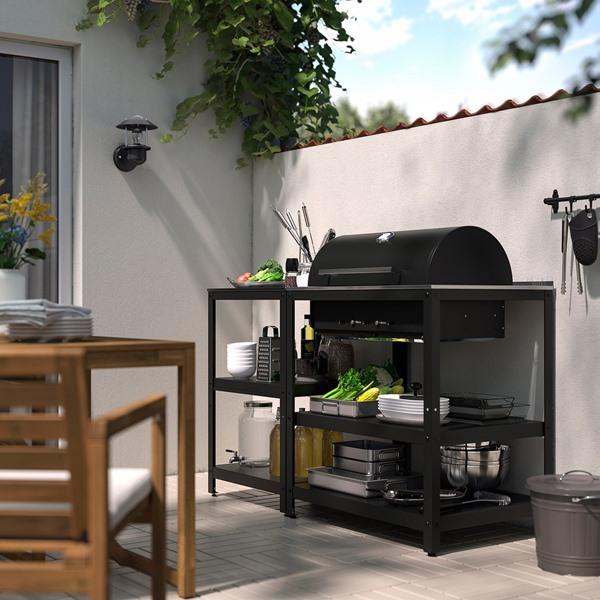 [IKEA/イケア/通販]GRILLSKAR グリルシェール炭火焼きバーベキューグリル アイランドキッチン付き, ステンレススチール/屋外用,147x61 cm[II](59618929) |  | 01