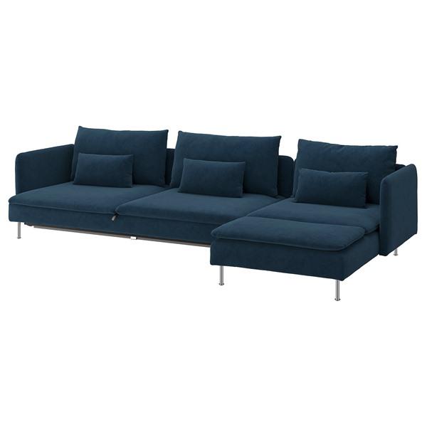 [IKEA/イケア/通販]SODERHAMN ソーデルハムン 4人掛けソファベッド, 寝椅子付き/ケーリンゲ ダークブルー[10](59621371) |  | 01