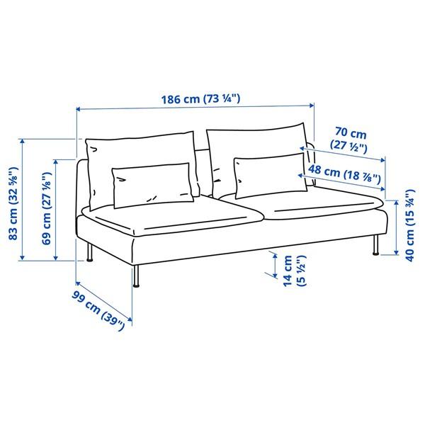 IKEA/イケア/通販]SODERHAMN ソーデルハムン 3人掛けソファセクション