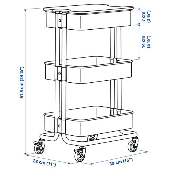 [IKEA/イケア/通販]RASKOG ロースコグ / NORRAVA ノルオーヴァワゴン ふた付き, ライトターコイズ,28x38x62 cm[CB](59622158) |  | 02