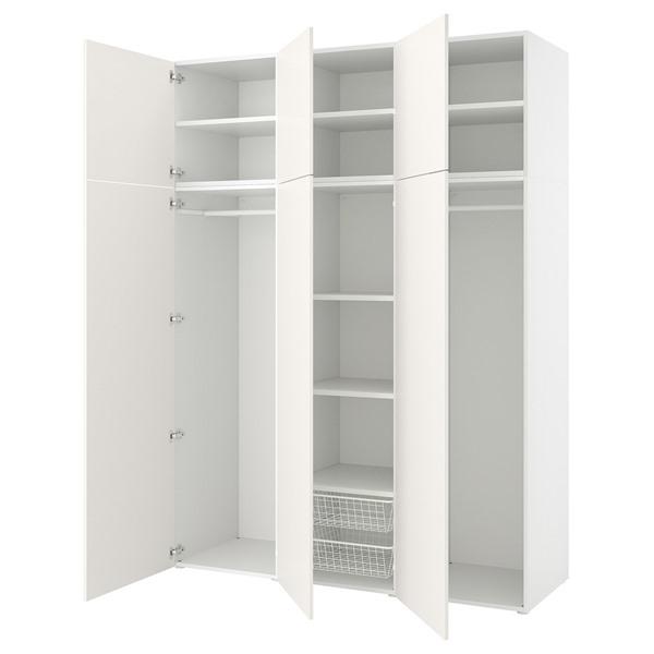 [IKEA/イケア/通販]PLATSA プラッツァワードローブ 扉6枚付き, ホワイト/フォッネス ホワイト,180x57x241 cm[11](59624973) | 