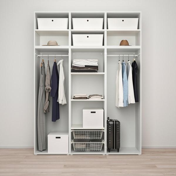 [IKEA/イケア/通販]PLATSA プラッツァワードローブ 扉6枚付き, ホワイト/フォッネス ホワイト,180x57x241 cm[11](59624973) |  | 01
