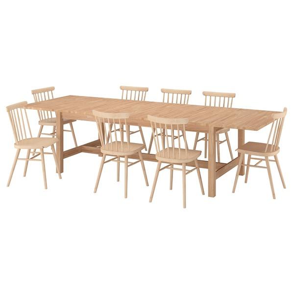 [IKEA/イケア/通販]KARSKAR カールシェール / HOGVED ホーグヴェドテーブル＆チェア8脚, ゴムノキ/バーチ材突き板,240/300x100 cm[12](59629094) | 