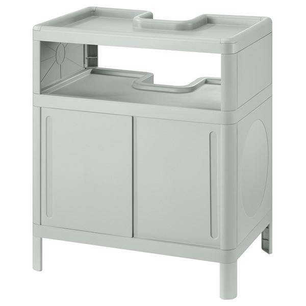 [IKEA/イケア/通販]IVOSJON イヴォーショーン洗面ベースキャビネット, 引き戸付き/グリーン,50x33x57 cm[C](597293) | 
