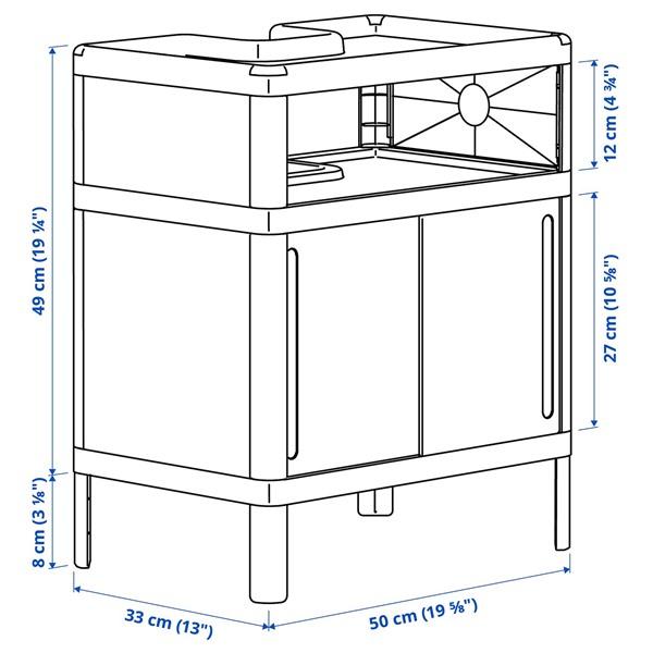 [IKEA/イケア/通販]IVOSJON イヴォーショーン洗面ベースキャビネット, 引き戸付き/グリーン,50x33x57 cm[C](597293) |  | 05