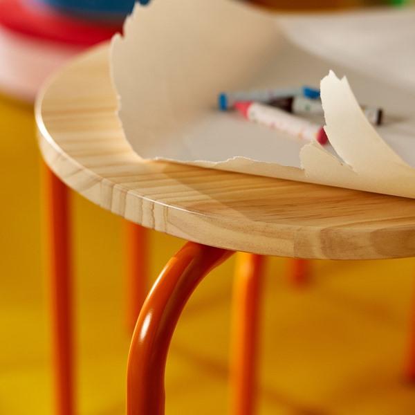 [IKEA/イケア/通販]GREJSIMOJS グレイシモイス子ども用テーブル, 木製/オレンジ,84x42 cm[F](598971) |  | 04