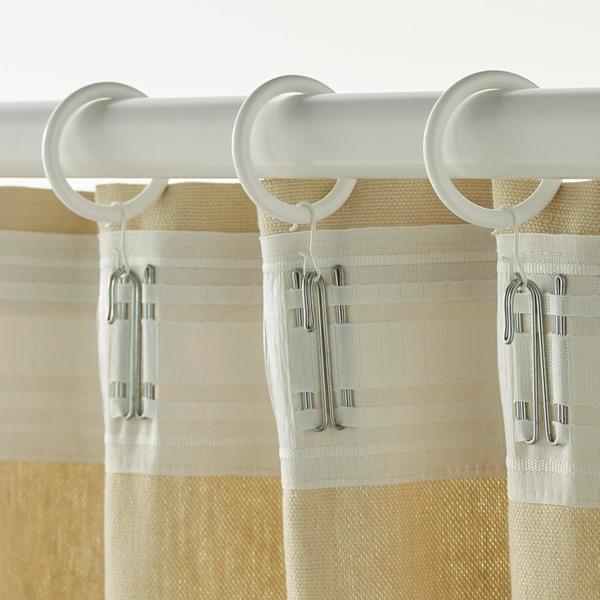 【IKEA/イケア/通販】SYRLIG スィールリグ カーテンリング クリップ＆フック付き, ホワイト,…[A](60217233) |  | 01