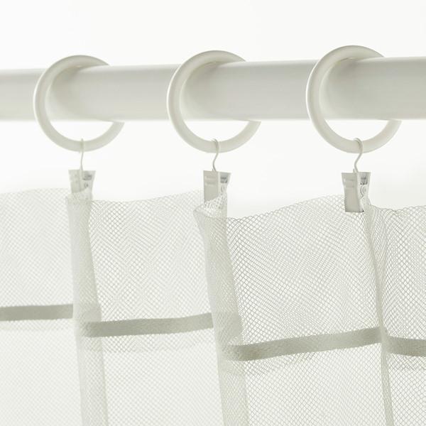 【IKEA/イケア/通販】SYRLIG スィールリグ カーテンリング クリップ＆フック付き, ホワイト,…[A](60217233) |  | 02