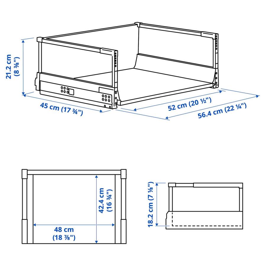 [IKEA/イケア/通販]MAXIMERA マキシメーラ 引き出し 高, ホワイト, 60x45 cm[D](60271098)の画像
