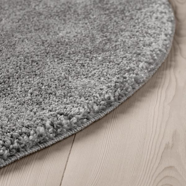 【もも】IKEA ストエンセ 円形ラグ 195cm ミディアムグレー IKEA/イケア/通販】STOENSE ストエンセ ラグ パイル短, ミディアム