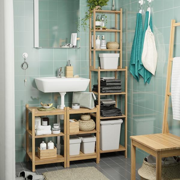 【IKEA/イケア/通販】HALLBAR ホルバル ふた付きゴミ箱, ライトグレー[AA](60432195) |  | 02