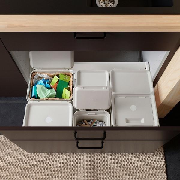 [IKEA/イケア/通販]HALLBAR ホルバルふた付きゴミ箱, ライトグレー,3 l[A](60432195) |  | 08