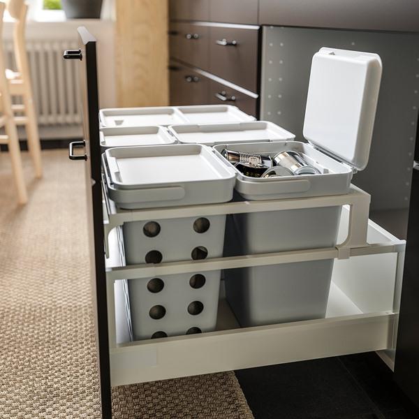 [IKEA/イケア/通販]HALLBAR ホルバル生ゴミ用ふた付きゴミ箱, ライトグレー,10 l[C](60433883) |  | 02