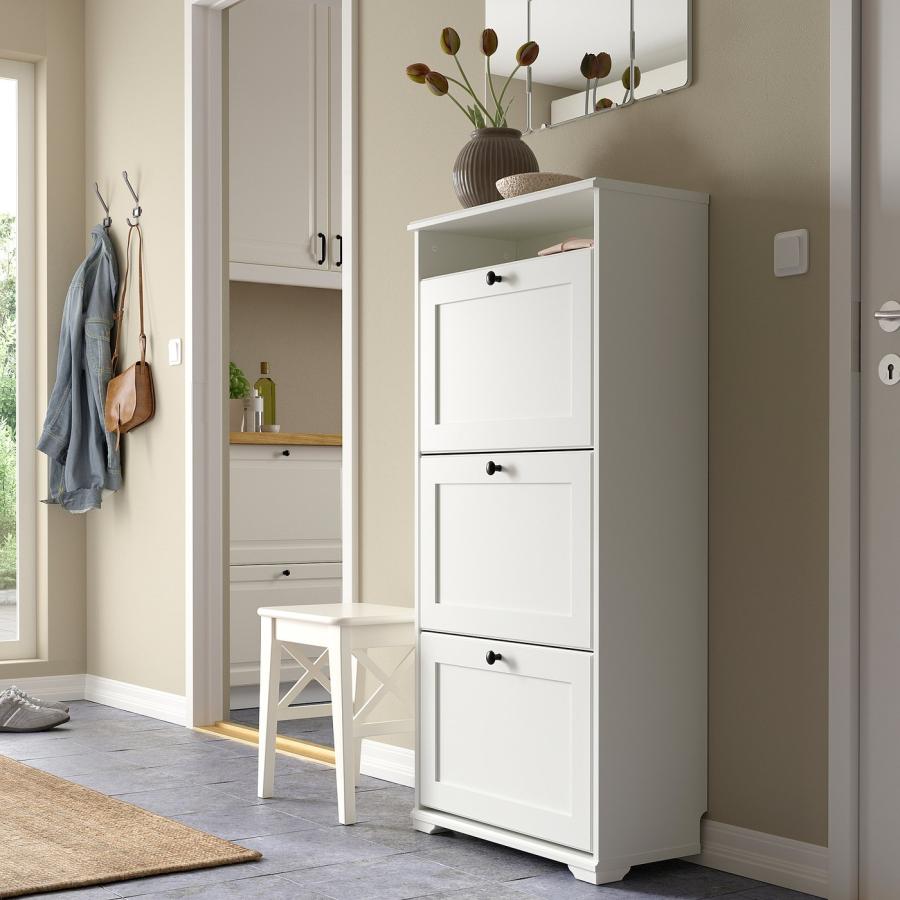 [IKEA/イケア/通販]BRUSALI ブルサリ シューズボックス3段, ホワイト, 61x30x130 cm[H](60480394) |  | 01