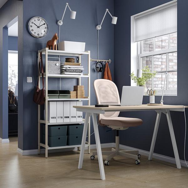 [IKEA/イケア/通販]EKENABBEN エーケナッベン オープンシェルフユニット, アスペン/ホワイト, 70x34x154 cm[G](60487814)の画像