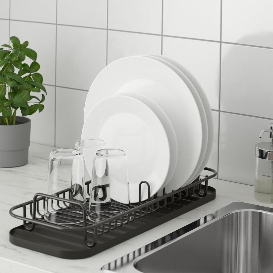 [IKEA/イケア/通販]LILLHAVET リルハーヴェト マルチ水切りラック, チャコール[B](60503475) |  | 01