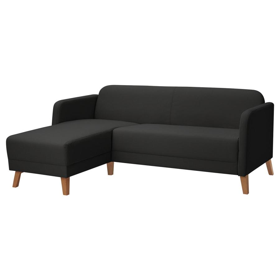 【送料込み】 IKEA LINANÄS ソファ ダークグレー 3人 イケア IKEA/イケア/通販]LINANAS リーナネス 3人掛けソファ, 寝椅子付き